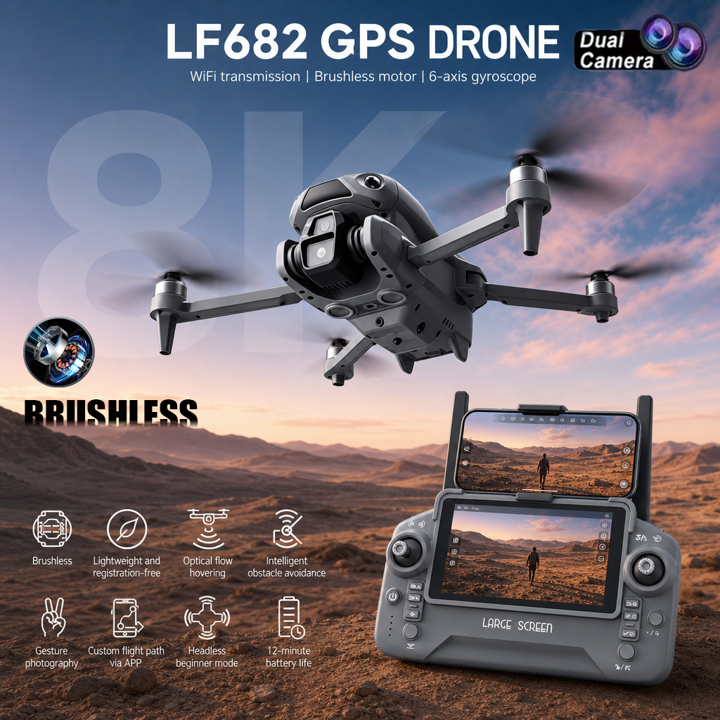 Drone Surveying - Nieuwe LF682 Drone 8K Dubbele Camera
