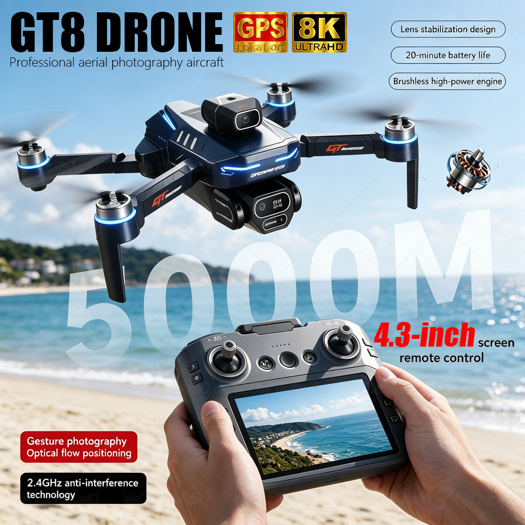 NIEUWE GT8 HD RC Drone 4K Prof - Drone Surveying recensie en prijs